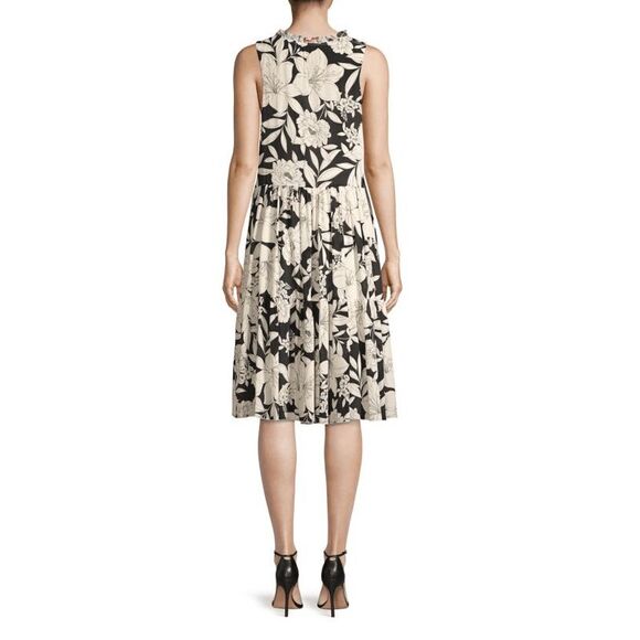 Johnny Was Black and Cream Floral Dress - Picture 2 of 10
